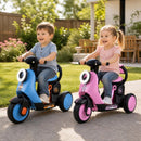 6V Kids Three-Wheel Motorcycle with Light-Up Deck – Blue