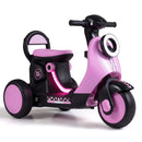 6V Kids Three-Wheel Motorcycle with Light-Up Deck – Pink