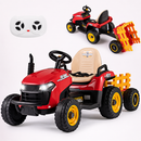 Baby Direct 24V Ride on Tractor with Tiltable Detachable Trailer Remote and LED in Red