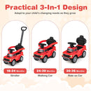 Ford Licensed 3-in-1 Toddler Push Car with Lights – Red