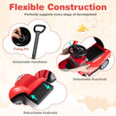 Ford Licensed 3-in-1 Toddler Push Car with Lights – Red
