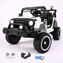 Baby Direct 12V Kids Ride on Truck with Remote Control 3 Speeds and LED Lights in Black
