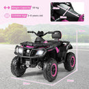 24V Two-Seater Kids Electric Quad Bike – Pink