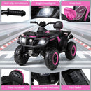 24V Two-Seater Kids Electric Quad Bike – Pink
