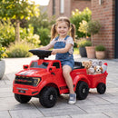 Ford Licensed Kids Push Truck with Detachable Trailer – Red