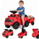 Ford Licensed Kids Push Truck with Detachable Trailer – Red