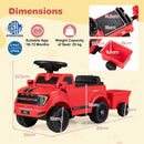 Ford Licensed Kids Push Truck with Detachable Trailer – Red