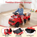 Ford Licensed Kids Push Truck with Detachable Trailer – Red