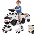 Ford Licensed Kids Push Truck with Detachable Trailer – White