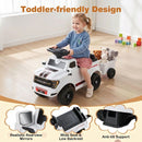 Ford Licensed Kids Push Truck with Detachable Trailer – White