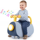 Toddler Push Car with Headlight and Music – Blue