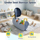 Toddler Push Car with Headlight and Music – Blue