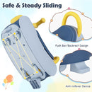 Toddler Push Car with Headlight and Music – Blue