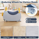 Toddler Push Car with Headlight and Music – Blue