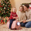 Toddler Push Car with Headlight and Music – Pink