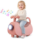 Toddler Push Car with Headlight and Music – Pink