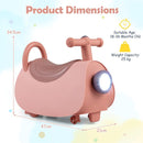Toddler Push Car with Headlight and Music – Pink
