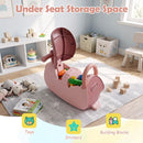Toddler Push Car with Headlight and Music – Pink