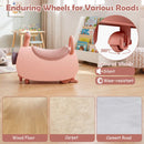 Toddler Push Car with Headlight and Music – Pink