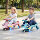 Kids Wiggle Car with Light-Up Wheels and Music – Blue