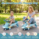 Kids Wiggle Car with Light-Up Wheels and Music – Blue