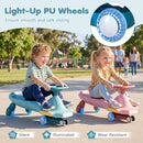 Kids Wiggle Car with Light-Up Wheels and Music – Blue