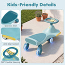 Kids Wiggle Car with Light-Up Wheels and Music – Blue