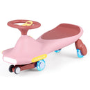 Kids Wiggle Car with Light-Up Wheels and Music – Pink