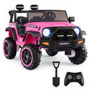 24V Two-Seater Kids Ride-On Truck with Remote Control – Pink