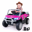 Baby Direct 12V Kids Ride on Car with Dual 50W Motors and Remote Control for Kids in Rose