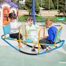 Three-Seat Kids Metal Rocking Seesaw – Blue