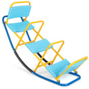 Three-Seat Kids Metal Rocking Seesaw – Blue