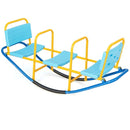 Three-Seat Kids Metal Rocking Seesaw – Blue