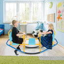 Three-Seat Kids Metal Rocking Seesaw – Blue