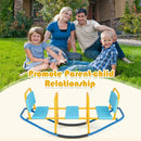 Three-Seat Kids Metal Rocking Seesaw – Blue