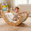Wooden Climbing Arch and Rocker with Cushion – Multicolour