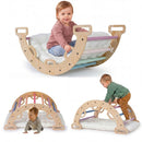 Wooden Climbing Arch and Rocker with Cushion – Multicolour