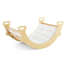 Wooden Climbing Arch and Rocker with Cushion – Natural