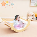 Wooden Climbing Arch and Rocker with Cushion – Natural