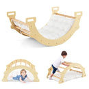 Wooden Climbing Arch and Rocker with Cushion – Natural