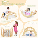 Wooden Climbing Arch and Rocker with Cushion – Natural
