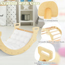 Wooden Climbing Arch and Rocker with Cushion – Natural