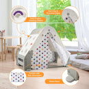 Triangle Climber with Play Tent and Drawing Board – Grey & White