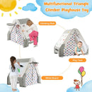 Triangle Climber with Play Tent and Drawing Board – Grey & White