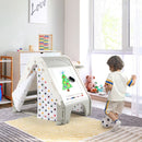 Triangle Climber with Play Tent and Drawing Board – Grey & White