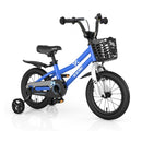 Kids Bike with Basket, Handbrake and Coaster Brake – 14 inches / Blue