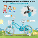 Kids First Bike with Basket and Training Wheels – TS10086BL-14
