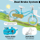 Kids First Bike with Basket and Training Wheels – TS10086BL-14