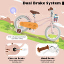 Kids First Bike with Basket and Training Wheels – TS10086PI-14
