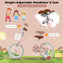Kids First Bike with Basket and Training Wheels – TS10086PI-14